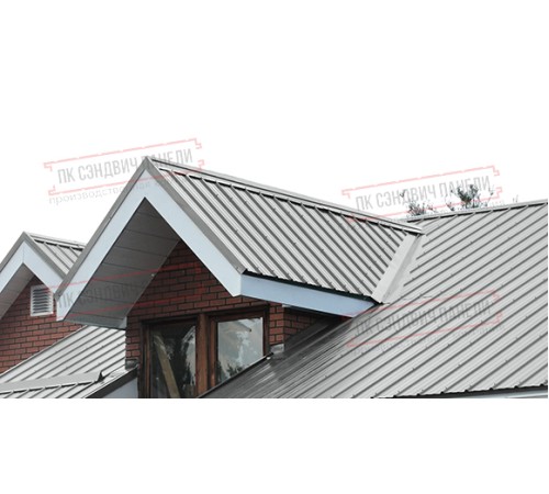 Сэндвич панели кровельные с минеральной ватой, ширина 1200 мм, толщина 180 мм, 0.5/0.5, RAL9006