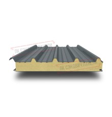 Сэндвич панели кровельные с пенополиуретаном, ширина 1000 мм, толщина 10 мм, 0.5/0.5, RAL7011