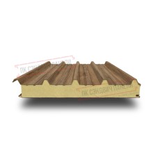 Сэндвич панели кровельные с пенополиуретаном, ширина 1000 мм, толщина 40 мм, 0.5/0.5, дуб античный