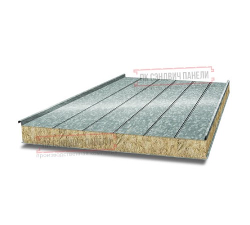 Цена на сэндвич панели с толщиной металла 0.6 мм, оцинкованный