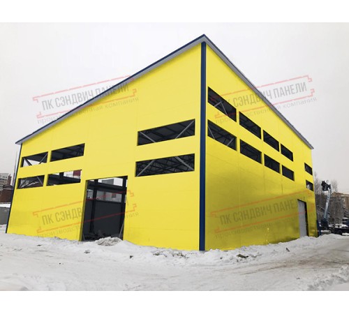 Сэндвич панели стеновые с пенополиизоциануратом, ширина 1000 мм, толщина 10 мм, 0.5/0.5, RAL1018