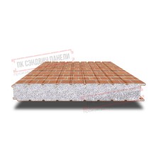 Сэндвич панели стеновые с пенополистиролом, ширина 1000 мм, толщина 40 мм, 0.5/0.5, кирпичная кладка