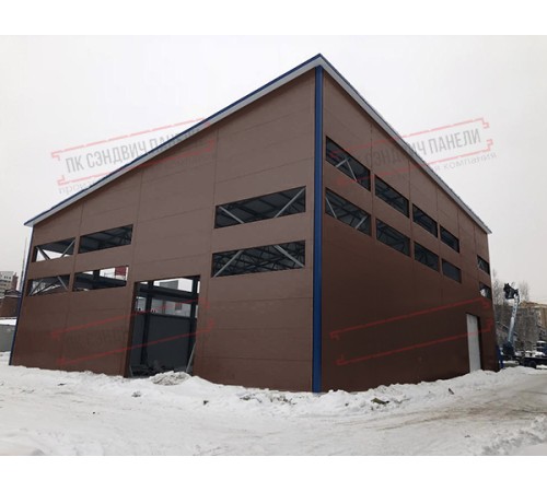 Сэндвич панели стеновые с пенополиизоциануратом, ширина 1200 мм, толщина 300 мм, 0.5/0.5, RAL8017