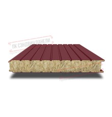 Сэндвич панели стеновые с минеральной ватой, ширина 1200 мм, толщина 80 мм, 0.5/0.5, RAL3005