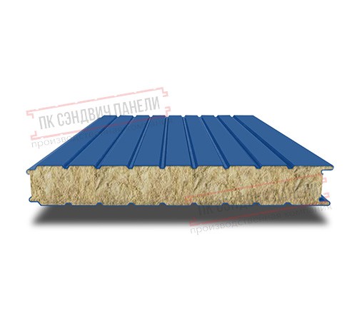 Сэндвич панели стеновые с минеральной ватой, ширина 1200 мм, толщина 160 мм, 0.5/0.5, RAL5005