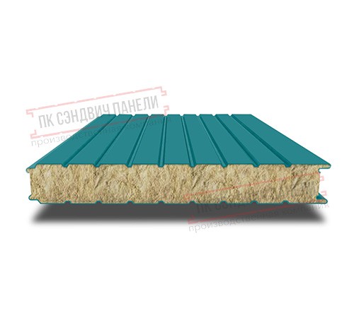 Сэндвич панели стеновые с минеральной ватой, ширина 1000 мм, толщина 180 мм, 0.5/0.5, RAL5021