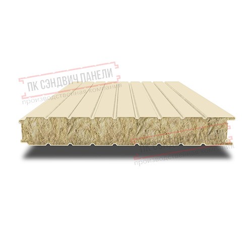 Сэндвич панели стеновые с минеральной ватой, ширина 1000 мм, толщина 40 мм, 0.5/0.5, RAL1015