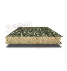 Сэндвич панели стеновые с минеральной ватой, ширина 1200 мм, толщина 180 мм, 0.5/0.5, милитари