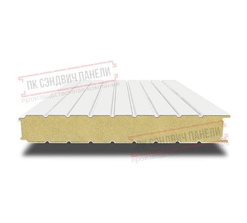 Сэндвич панели стеновые с пенополиуретаном, ширина 1200 мм, толщина 40 мм, 0.5/0.5, RAL9003