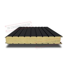 Сэндвич панели стеновые с пенополиизоциануратом, ширина 1200 мм, толщина 100 мм, 0.5/0.5, RAL9005