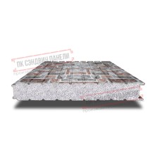 Сэндвич панели стеновые с пенополистиролом, ширина 1200 мм, толщина 20 мм, 0.5/0.5, кварцевый сланец