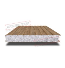 Сэндвич панели стеновые с пенополистиролом, ширина 1200 мм, толщина 200 мм, 0.5/0.5, дуб античный