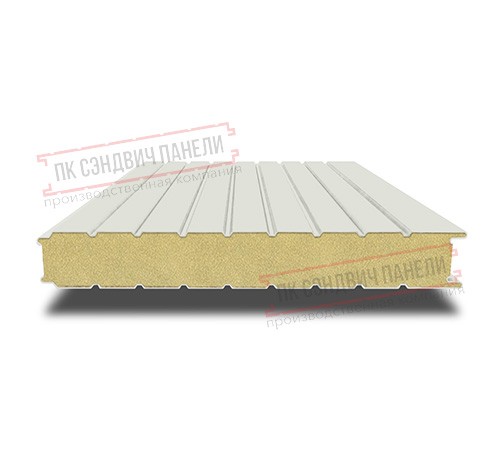 Сэндвич панели стеновые с пенополиуретаном, ширина 1200 мм, толщина 200 мм, 0.5/0.5, RAL9002