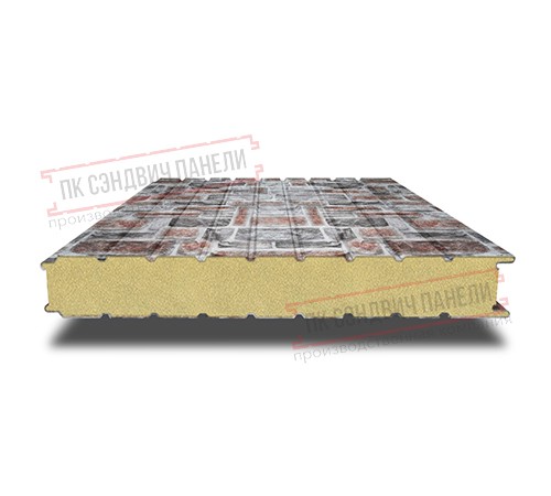 Сэндвич панели стеновые с пенополиизоциануратом, ширина 1000 мм, толщина 250 мм, 0.5/0.5, кварцевый сланец