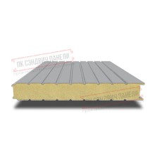 Сэндвич панели стеновые с пенополиуретаном, ширина 1200 мм, толщина 80 мм, 0.5/0.5, RAL7004