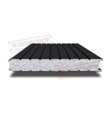 Сэндвич панели стеновые с пенополистиролом, ширина 1000 мм, толщина 80 мм, 0.5/0.5, RAL9005