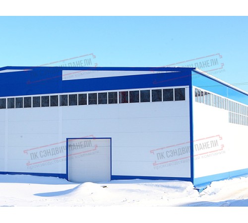 Сэндвич панели стеновые с минеральной ватой, ширина 1200 мм, толщина 250 мм, 0.5/0.5, RAL9003