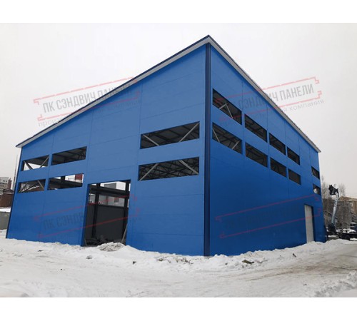 Сэндвич панели стеновые с минеральной ватой, ширина 1000 мм, толщина 100 мм, 0.5/0.5, RAL 5005