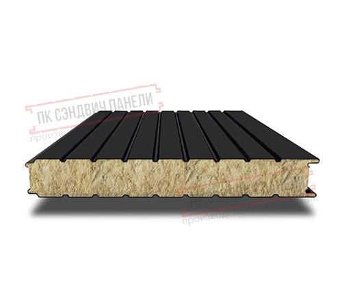 Сэндвич панели стеновые с минеральной ватой, ширина 1200 мм, толщина 300 мм, 0.5/0.5, RAL9005