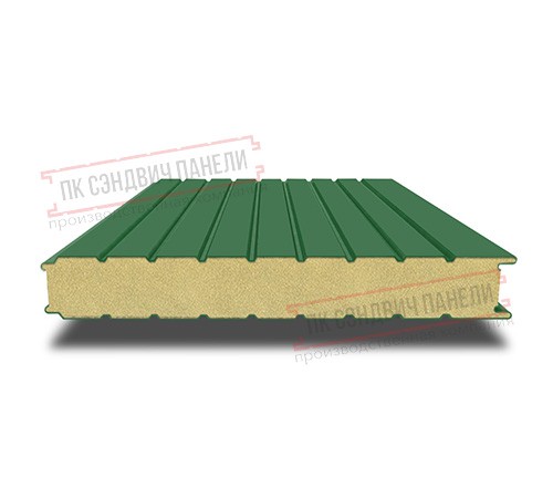 Сэндвич панели стеновые с пенополиизоциануратом, ширина 1000 мм, толщина 10 мм, 0.5/0.5, RAL6002