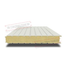 Сэндвич панели стеновые с пенополиуретаном, ширина 1200 мм, толщина 100 мм, 0.5/0.5, RAL9002