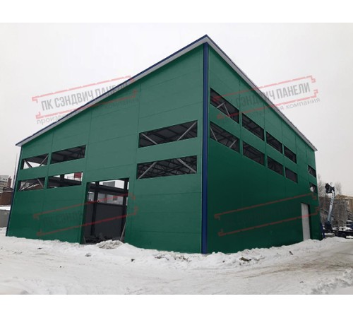 Сэндвич панели стеновые с минеральной ватой, ширина 1200 мм, толщина 100 мм, 0.5/0.5, RAL 6005