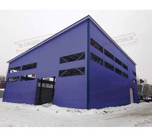 Сэндвич панели стеновые с пенополиизоциануратом, ширина 1200 мм, толщина 80 мм, 0.5/0.5, RAL5002