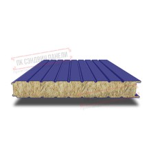 Сэндвич панели стеновые с минеральной ватой, ширина 1000 мм, толщина 20 мм, 0.5/0.5, RAL5002