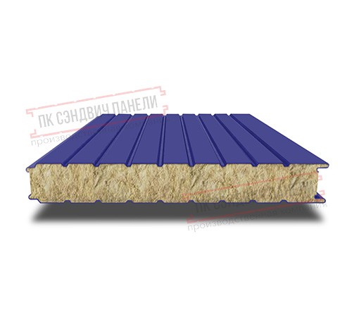 Сэндвич панели стеновые с минеральной ватой, ширина 1000 мм, толщина 20 мм, 0.5/0.5, RAL5002