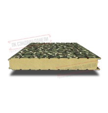 Сэндвич панели стеновые с пенополиизоциануратом, ширина 1200 мм, толщина 60 мм, 0.5/0.5, милитари