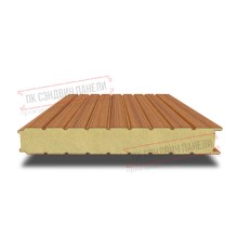 Сэндвич панели стеновые с пенополиизоциануратом, ширина 1200 мм, толщина 20 мм, 0.5/0.5, орех