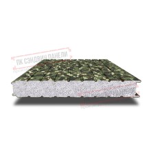 Сэндвич панели стеновые с пенополистиролом, ширина 1200 мм, толщина 250 мм, 0.5/0.5, милитари