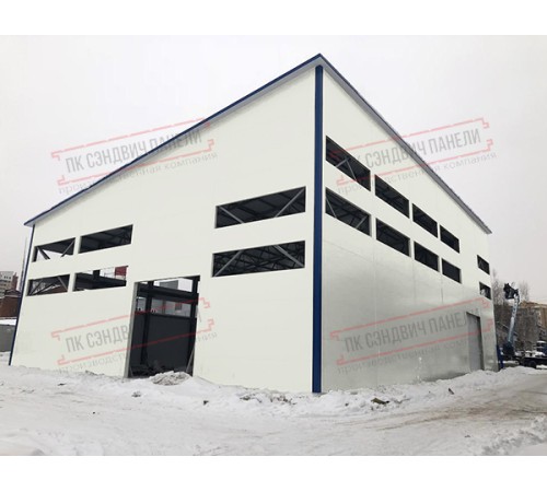 Сэндвич панели стеновые с минеральной ватой, ширина 1200 мм, толщина 80 мм, 0.5/0.5, RAL9002