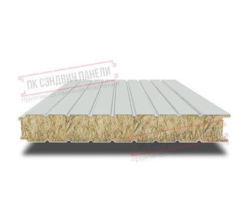 Сэндвич панели стеновые с минеральной ватой, ширина 1000 мм, толщина 300 мм, 0.5/0.5, RAL7035