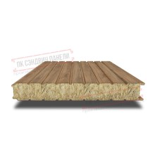 Сэндвич панели стеновые с минеральной ватой, ширина 1200 мм, толщина 250 мм, 0.5/0.5, дуб античный