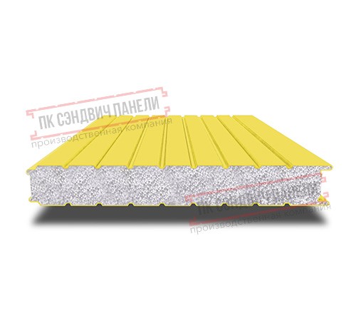 Сэндвич панели стеновые с пенополистиролом, ширина 1000 мм, толщина 10 мм, 0.5/0.5, RAL1018