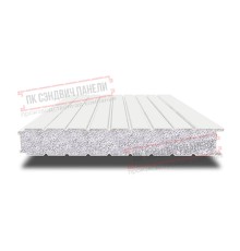 Сэндвич панели стеновые с пенополистиролом, ширина 1200 мм, толщина 150 мм, 0.5/0.5, RAL9003