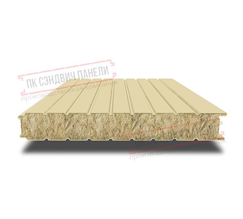 Сэндвич панели стеновые с минеральной ватой, ширина 1200 мм, толщина 250 мм, 0.5/0.5, RAL1014