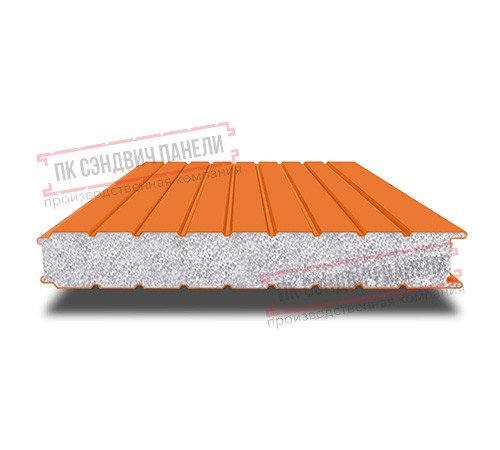 Сэндвич панели стеновые с пенополистиролом, ширина 1000 мм, толщина 150 мм, 0.5/0.5, RAL2004