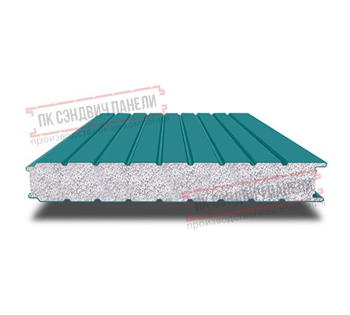 Сэндвич панели стеновые с пенополистиролом, ширина 1200 мм, толщина 20 мм, 0.5/0.5, RAL5021