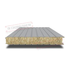 Сэндвич панели стеновые с минеральной ватой, ширина 1200 мм, толщина 100 мм, 0.5/0.5, RAL 7004