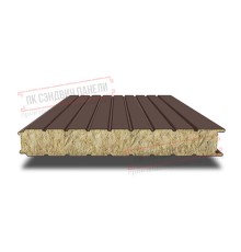 Сэндвич панели стеновые с минеральной ватой, ширина 1200 мм, толщина 100 мм, 0.5/0.5, RAL 8017