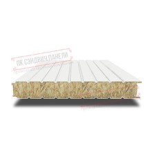 Сэндвич панели стеновые с минеральной ватой, ширина 1200 мм, толщина 100 мм, 0.5/0.5, RAL 9003