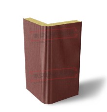 Угловая сэндвич-панель вертикальная из пенополиизоцианурата, 0.5/0.5, ширина 1000 мм, толщина 10 мм, RAL3009