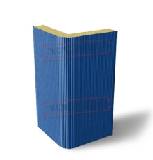 Угловая сэндвич-панель вертикальная из пенополиизоцианурата, 0.5/0.5, ширина 1000 мм, толщина 10 мм, RAL5005