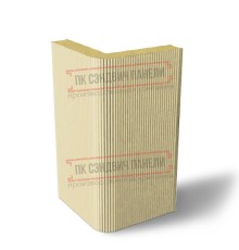 Угловая сэндвич-панель вертикальная из пенополиизоцианурата, 0.5/0.5, ширина 1000 мм, толщина 10 мм, RAL1014