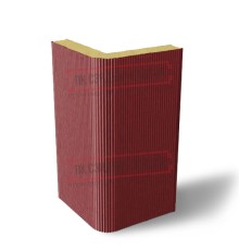 Угловая сэндвич-панель вертикальная из пенополиизоцианурата, 0.5/0.5, ширина 1200 мм, толщина 30 мм, RAL3011