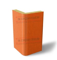 Угловая сэндвич-панель вертикальная из пенополиизоцианурата, 0.5/0.5, ширина 1000 мм, толщина 10 мм, RAL2004