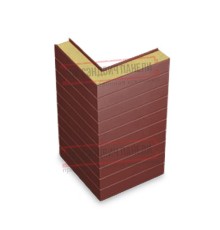 Горизонтальная угловая сэндвич-панель из пенополиуретана, ширина 1200мм, толщина 10мм, 0.5/0.5, RAL3009