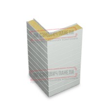 Горизонтальная угловая сэндвич-панель из пенополиуретана, ширина 1200мм, толщина 10мм, 0.5/0.5, RAL7035